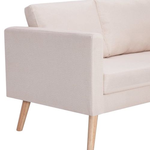 Sofa 2-Osobowa, Materiałowa, Kremowa na Arena.pl