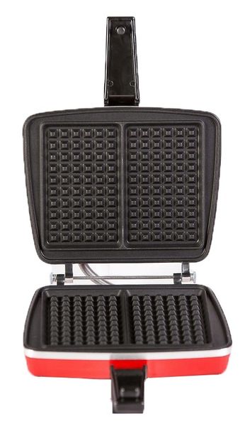 Gofrownica Dezal 301.4R czerwona MOC 1300W 2 gofry zdjęcie 2