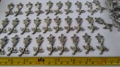 plakietka metalowa oksydowana 4,2X2cm KIELICH KOMUNIA ŚWIĘTA 25szt
