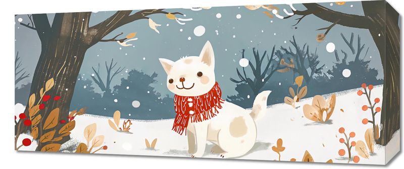 Obraz 70x30cm Śnieżny Kompan zdjęcie 1