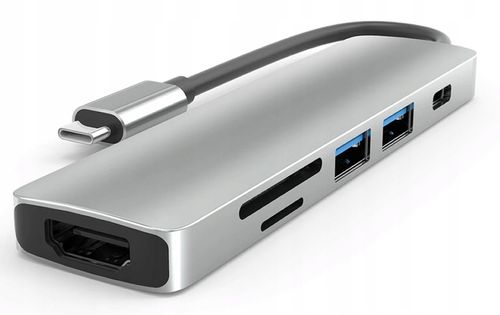 Adapter 6w1 HUB USB-C HDMI 4K SD Macbook Pro / Air na Arena.pl