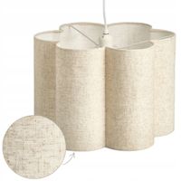 Lampa wisząca beżowa a la len 35x35x25 cm boho dekoracyjna nowoczesna kwiat