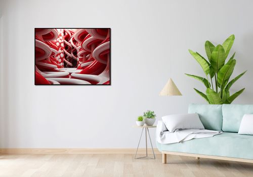 Plakat 100x75cm Czerwone Wiry na Arena.pl