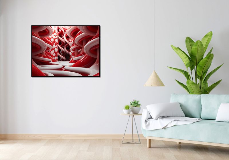 Plakat 100x75cm Czerwone Wiry zdjęcie 4