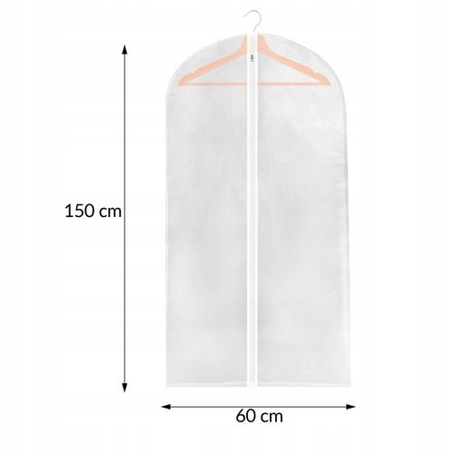 POKROWIEC NA UBRANIA ODZIEŻ PŁASZCZ GARNITUR KOSZULĘ 150 cm DUŻY ORGANIZER na Arena.pl