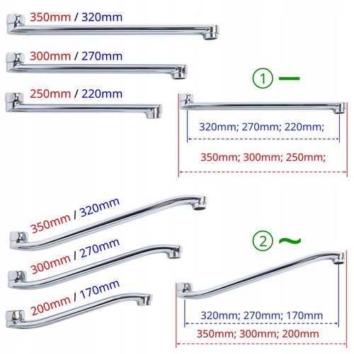 Bateria z długą wylewką do wanny Kran z ceramicznym przełącznikiem SOLIDNA na Arena.pl
