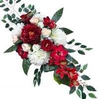 Sztuczne kwiaty stroik na grób wiązanka nagrobna cmentarz dekoracja