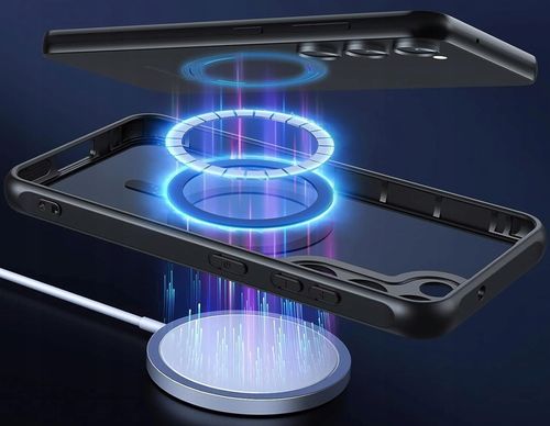 Etui do SAMSUNG S23 5G do MagSafe CZARNY MAT Szkło z czytnikiem linii na Arena.pl