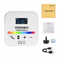MAŁA LAMPA LED YONGNUO YN60 II REGULACJA KOLORU RGB TIKTOK INSTAGRAM