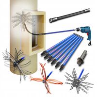 ZESTAW SZCZOTKA CYKLON 9m DO CZYSZCZENIA KOMINA 16 ŁAŃCUCHÓW GŁOWICE PILOT