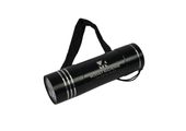 Latarka LED czarna z logo, grawer 100 szt. 8,4 cm x 2,4 cm