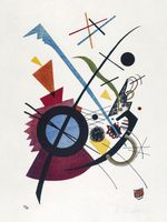 Plakat 60x80cm Fiolet,  Wassily Kandinsky Vintage do Salonu