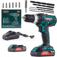 AKUMULATOROWA WIERTARKO WKRĘTARKA NAC 20V 2biegi AKU 2Ah Ładowarka + GRATIS