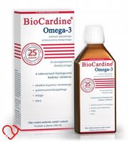 BIOCARDINE OMEGA 3 płyn kwasy tłuszczowe EPA DHA Serce Mózg 200 ml