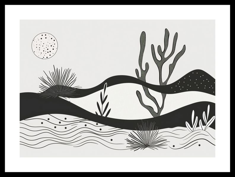Plakat 42x29,7cm Ogród przy Nocy zdjęcie 3