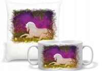 Zestaw PODUSZKA + KUBEK nadruk z motywem grafiką KONIA KOŃ na urodziny