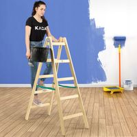 DRABINA DREWNIANA MALARSKA ROZSTAWNA 2x5 SZCZEBLI DWUSTRONNA 150kg