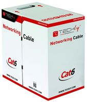TECHLY SKRĘTKA U/UTP Cat6 DRUT 305M CCA Niebieska 025619
