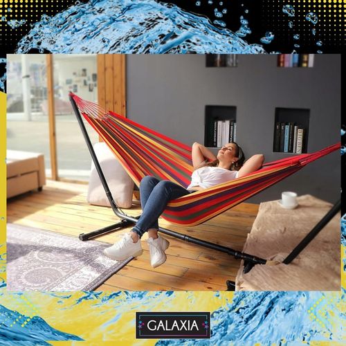 HAMAK ZE STELAŻEM Stelaż do hamaka STOJAK NA HAMAK OGRODOWY DWUOSOBOWY XXL na Arena.pl