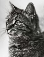 Plakat 50x65cm Kocie Wpatrzenie