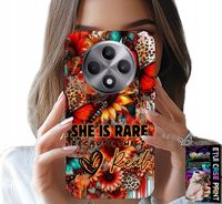 ETUI DO OPPO RENO12 F / 12FS 5G - SHE IS RARE, SŁONECZNIKI, KWIATY, MOTYLE
