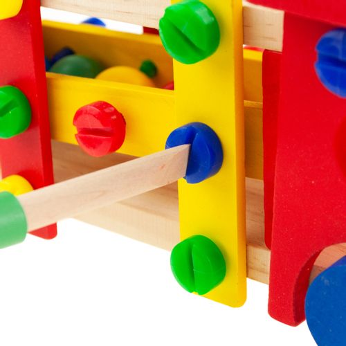 DREWNIANE AUTO DUŻY SAMOCHÓD KLOCKI MŁOTEK na Arena.pl