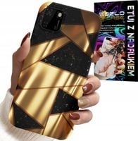 ETUI DO HUAWEI Y5P - ZŁOTE ELEGANCKIE WZORY + FOLIA HYDRO