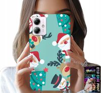 ETUI DO MOTOROLA MOTO G14 - MIKOŁAJ, RENIFER BAŁWAN ŚWIĄTECZNE WZORY