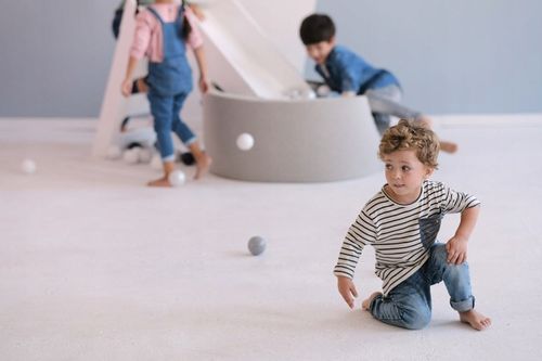 Suchy Basen z Kulkami 90x30 dla Dzieci Szary Smart 200 piłek MISIOO na Arena.pl