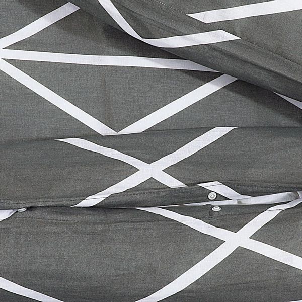 Zestaw pościeli, szary, 140x200 cm, bawełna zdjęcie 8