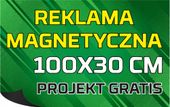 REKLAMA MAGNETYCZNA magnes na samochód auto 100x30 Magnesy reklamowe