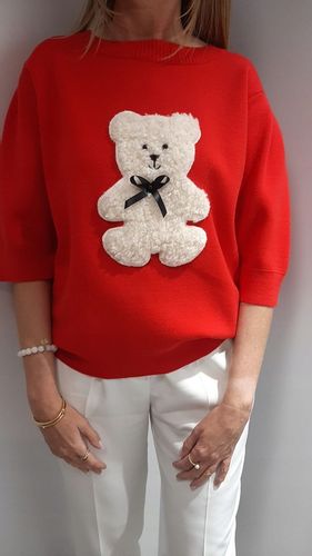 COCOMORE Sweter MIŚ Bear Czerwony Nowość na Arena.pl
