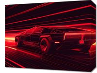 Obraz 50x40cm Prędkość w Czerwonym Neonie