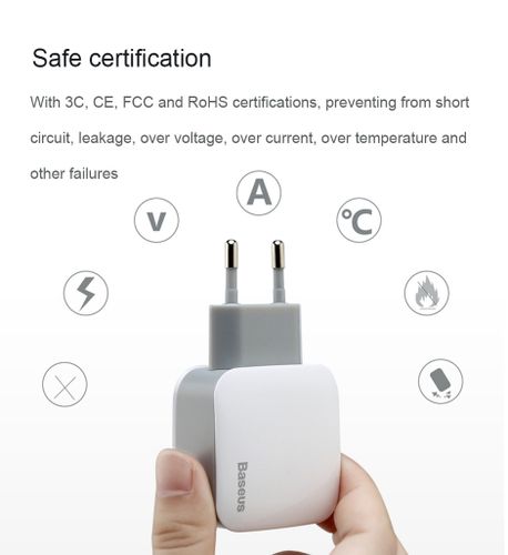 BASEUS | ŁADOWARKA SIECIOWA LETOUR 2X USB 2.4A iPHONE GALAXY na Arena.pl