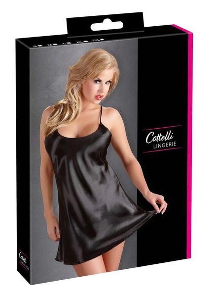 Satin Chemise Black M zdjęcie 1