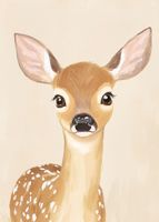 Plakat 50x70cm Wzory dla Dzieci, Dziewczynki i Chłopca - Bambi