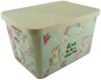 POJEMNIK NA ZABAWKI Z POKRYWKĄ PUDEŁKO KLOCKI 18 L