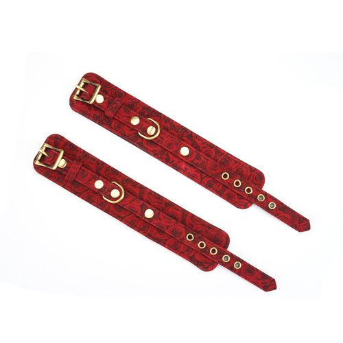 kinbaku ukiyoe red rosy lamb leather handcuffs liebe seele na Arena.pl