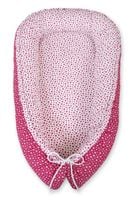 Kokon niemowlęcy dwustronny kojec otulacz Premium BOBONO- gwiazdki bordowe