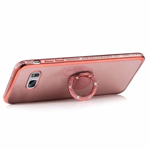 Etui Diamond Ring Glitter Brokat Iphone X Różowe na Arena.pl
