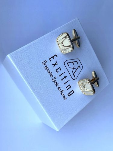 Spinki do mankietów koszul Exciting Srebrne Logo Honda w Etui Szkatułka na Arena.pl