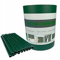 Taśma ogrodzeniowa 19x35m osłona płot siatka zielona Revento + klipsy