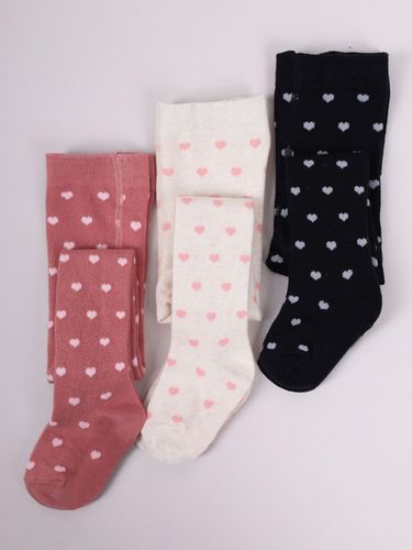 Rajstopy dziewczęce bawełniane we wzory 3PAK 68-74 YOCLUB na Arena.pl