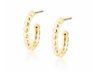 Delikatne pozłacane srebrne kolczyki otwarte kółka księżyce srebro 925 Z1837EG