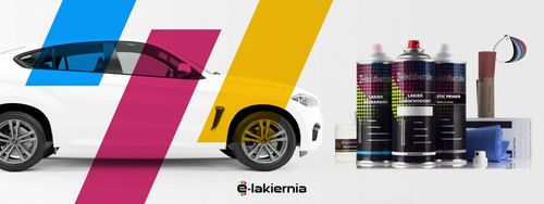 LAKIER SAMOCHODOWY SPRAY ZESTAW DO PLASTIKU KAŻDY KOLOR E-LAKIERNIA na Arena.pl