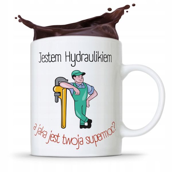 Kubek Prezent Dla Hydraulika Jestem Hydraulikiem Z Nadrukiem Ze Zdjęciem zdjęcie 1
