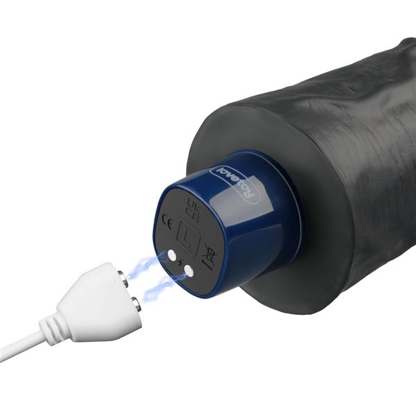 9.5" Real Softee Rechargeable Tpe Vibrating Dildo(Black zdjęcie 12