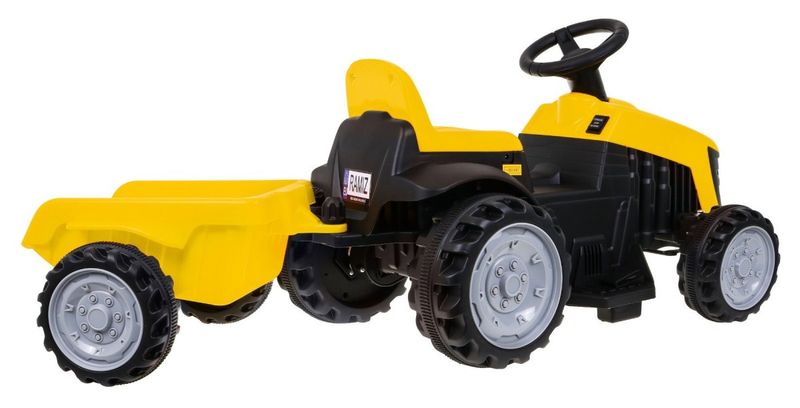Traktor Z Przyczepą Żółty zdjęcie 4