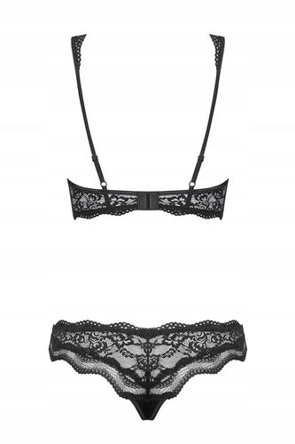 Obsessive Luvae czarny biustonosz i stringi S/M na Arena.pl