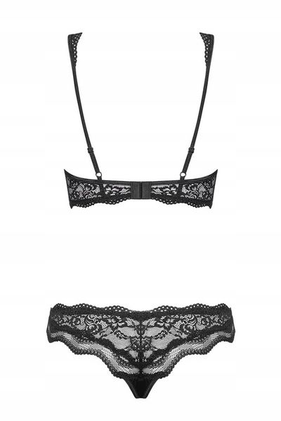 Obsessive Luvae czarny biustonosz i stringi S/M zdjęcie 6